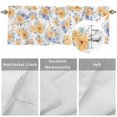 thumbnail image 3 of Yellow Purple Flowers Valances for Windows Watercolors Spring Floral Abstract Valance Curtains Rod Pocket Bathroom Small Window Treatments for Kitchen Living Room Bedroom, 42"x12", 3 of 7