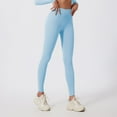 thumbnail image 2 of OSOLU Yoga High Waist Leggings For Women Pants Comfortable And Stretchy In Versatile Sizes And Colors Sky Blue L, 2 of 4