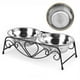 thumbnail image 1 of Tazones De Perros De Acero Inoxidable Elevado Con Soporte, Dos Tazones Platos De Alimentación Soporte Anti -vómitos Para Gatos Interiores, 1 of 7