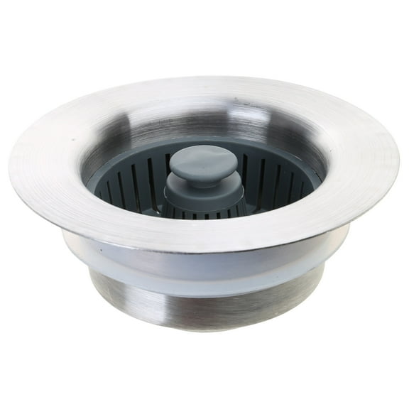 Upgraded 3 in 1 Kitchen Sink Drain Strainer & Stopper Combo Stainless Steel Metal Popup Sink Stopper Anti-Clogging