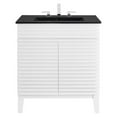 thumbnail image 2 of Modway Render 30" Particleboard and Laminate Bathroom Vanity in White/Black, 2 of 4