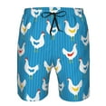 thumbnail image 3 of Pofeuu Cartoon Chicken Prin Men's Swim Trunks Quick Dry Bathing Suit Swimming Board Shorts Mesh Lining Beach Swimwear-Large, 3 of 6