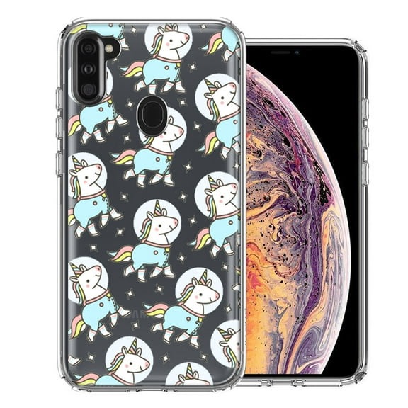 MUNDAZE For Samsung Galaxy A11 Space Unicorns Design Double Layer Phone Case Cover