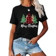 thumbnail image 2 of Merry Christmas T-Shirt Women Christmas Tree Graphic Casual Short Sleeve Holiday Top, 2 of 5