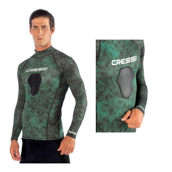 Playera para Caballero Cressi Rashguard Hunter Manga Larga Talla XL Verde