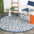 thumbnail image 2 of SAFAVIEH Courtyard Rhetta Geometric Indoor/Outdoor Area Rug, 2'7" x 5', Grey/Navy, 2 of 10
