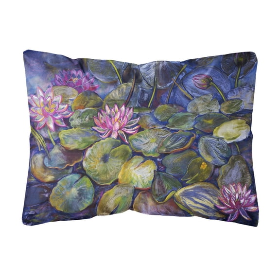 Carolines Treasures DND0133PW1216 Waterlilies by Neil Drury Canvas Fabric Decorative Pillow, 12H x16W, multicolor