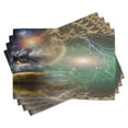 thumbnail image 1 of Ambesonne Colorful Place Mats Set of 4, Eagle Thunder Clouds, Standard Size, Multicolor, 1 of 6
