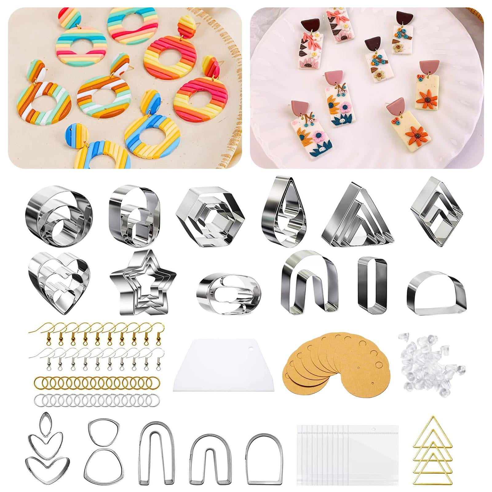 302Pcs Polymer Clay Earring Making Kit Include 30pcs Polymer Clay Earring  Cutters, 32 Colors Polymer Clay, Tools, Rollers, Earring Hooks Accessories  for Polymer Clay Earrings Jewelry Making Supplies : : Home 