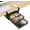 Black-2-Tier, variant on Under Desk & Desktop Drawer Organizer - 2-Tier Metal Slide Out Drawers Organizer, Storage for Home Office Desk (White)