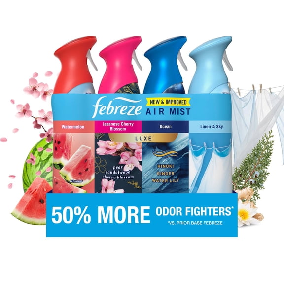 Febreze Air Mist Air Freshener Spray, Mixed Scent, 4ct., 32.4 oz.