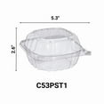 thumbnail image 2 of VeZee Model # C53PST1|5.38"X5.25"X2.62" ClearSeal Hinged Lid Plastic Container Use for Take-out/to-Go Food, Sandwiches, Cake, Salad:50CT, 2 of 6