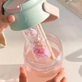thumbnail image 6 of AuroraX Summer Floral Straw Cup Large Capacity Plastic Tumbler Leakproof BPA Free Portable with Lid 600ml ShatterProof Straw Cup Green, 6 of 6