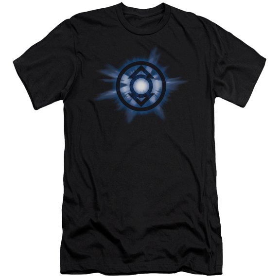Green Lantern Indigo Glow S/S Adult 30/1 T-Shirt Black
