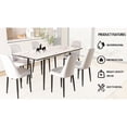thumbnail image 3 of Expandable Dining Table Set with Black Metal Legs / Comfortable Seating, Space-Saving for Small Kitchens, 3 of 7