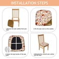 thumbnail image 4 of Fun Halloween Seat Covers for Dining Room Chairs Set Of 6,Stretch Printed Washable Chair Seat Cover with Elastic Ties and Button,Removable Waterproof Couch Cushion Covers, 4 of 6