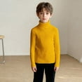 thumbnail image 3 of XIMIN Kids Girls Solid Color Ribbed Knitted Shirts Mock Neck Tee Top Turtleneck Long Sleeve Basic Fall Winter Casual Slim Fit Base Layer Pullover Tee, 3 of 8