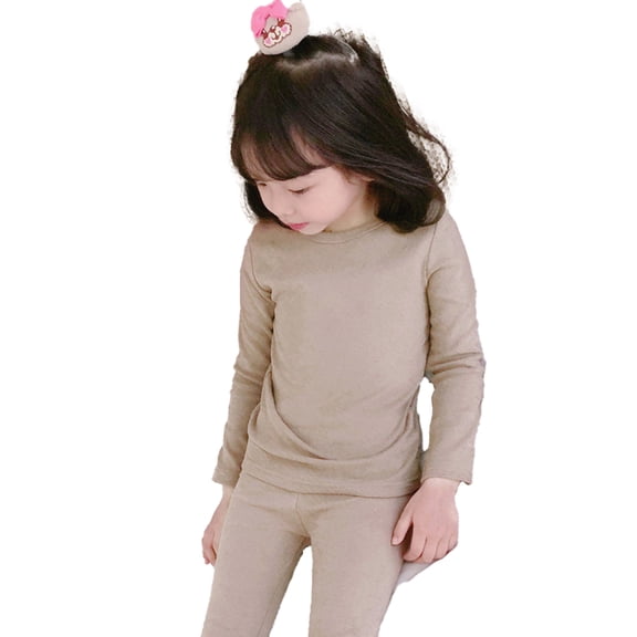 Beautyzll Toddler Baby Girls Long Sleeve Shirts 1-10T Kids Soft Basic Cotton T-Shirts Top Solid Color Layering Tees