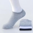 thumbnail image 5 of Unisex No Show Boat Socks, Breathable Moisture Wicking Low Cut Invisible Ankle Socks, 5 Pairs Multi-Pack, Gray, One Size, 5 of 7