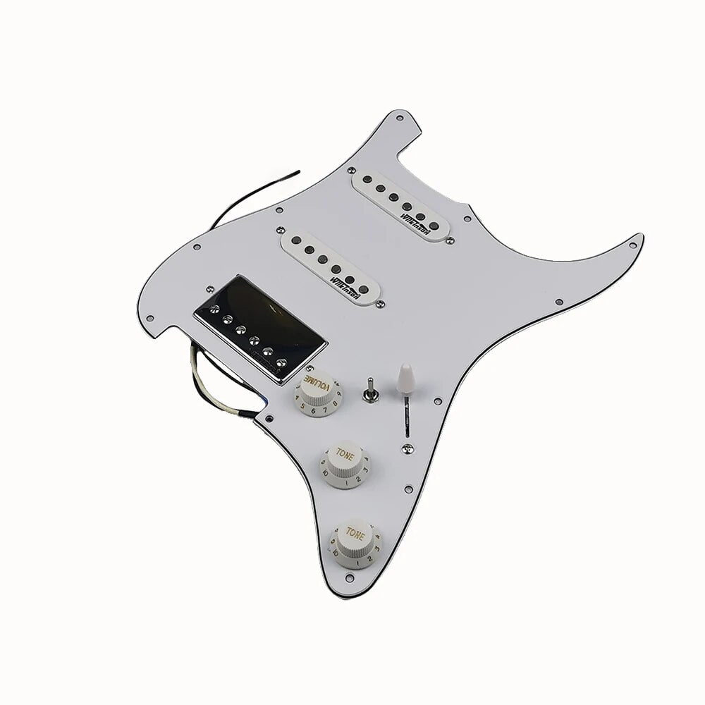 SSH Prewired Guitar Strat Pickguard Set Wilkinson Ainico 5 Humbucker Pickups Coil Splitting Switch Multi Switch Harnesses ,For Fender ST Electric Guitar Part Replacement
