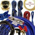 thumbnail image 1 of Complete 5 Channels 2000W 4 Gauge Amplifier Installation Wiring Kit Amp PK2 Blue Bundle, 1 of 5