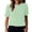 Army Green, variant on Kovlvoll Womens Tops Summer Casual Striped Short Sleeve Shirts Crewneck T-Shirt Loose Basic Tee Top