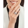thumbnail image 3 of Blue Jewelry 14K White Gold Plated Rings for Gifts - 1.1 Ct Round Cut Moissanite Rings for Her - Engagement Wedding Prong Setting Ring for Women's - Sneck Design Silver Jewelry Gifts For Her, 3 of 6
