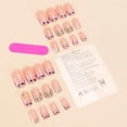 thumbnail image 6 of JZROCKER 24Pcs Short Square False Nails French Tip Nails Press On Nails Stick on Nails Manicure With Rhinestones And 3D Bows, 6 of 7
