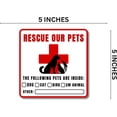 thumbnail image 4 of Pet Emergency FIRE Alert Save Rescue Our Animals They are Inside  5 pk Vinyl Window Sticker 5x5 Waterproof Decal Dog Cat in House on Fire, 4 of 8