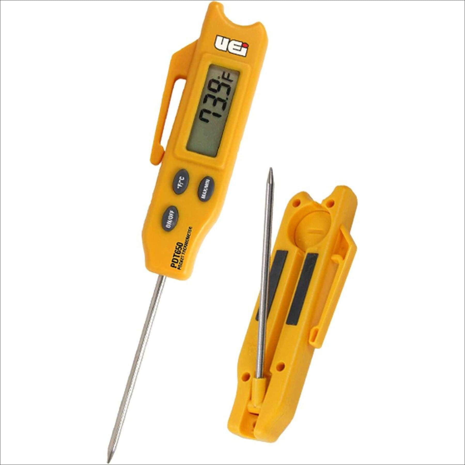 Pack of 2 UEi Test Instruments PDT650 Folding Pocket Digital Thermometer,Yellow