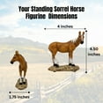 thumbnail image 5 of Standing Sorrel Horse Figurine - Collectible Horse Sculpture for Home and Office Decor, Hand-Painted Resin Animal Ornament - Decor for Desk and Bookshelf for Horse Lovers, 5 of 8