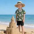 thumbnail image 6 of Dailycode Small Short Sleeve Button Down Shirts Football Star Green Flow Casual Shirt 3-10 Years, 6 of 9