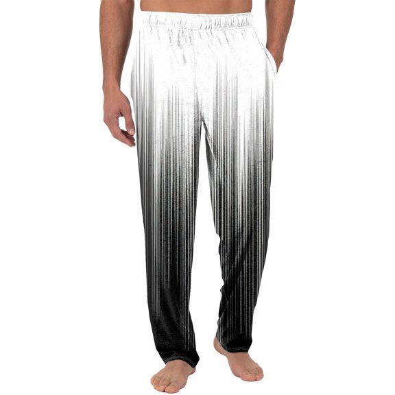 ibuvkizy Joggers for Men,Mens Pajama Pants Men's Fashion Casual Home Print Design Straight Leg Casual Pants with Pockets,M