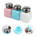 Axio 3Pcs 100ml Push Down Alcohol Bottles Empty Dispenser for Nail