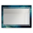 thumbnail image 1 of Designart 'Shades Of Blue 3' Glam Mirror - Modern Vanity Mirror - 39.4x29.5, 1 of 3