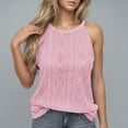 thumbnail image 4 of MIUOWANP Sequin Tops for Women Sexy Fashion Womens Casual Solid Color Round Neck Sleeveless Tops Blouses Tank Pink L, 4 of 5