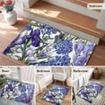 thumbnail image 5 of Spring Flowers Entryway Rug 2'x3'&nbsp; Non Slip Front Door Mats, Purple Hydrangea Orchid Floral Country Entrance Rugs Indoor Outdoor Carpet, Washable Floor Mats Small Area Rug for Bedroom Kitchen, 5 of 8