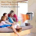 thumbnail image 4 of Portable Heater, 800W Ceramic Plug in Heater, Space Electric Fan Heater with Remote Control, 12H Timer, LED Display, 2 Heat Setting, 4 of 5