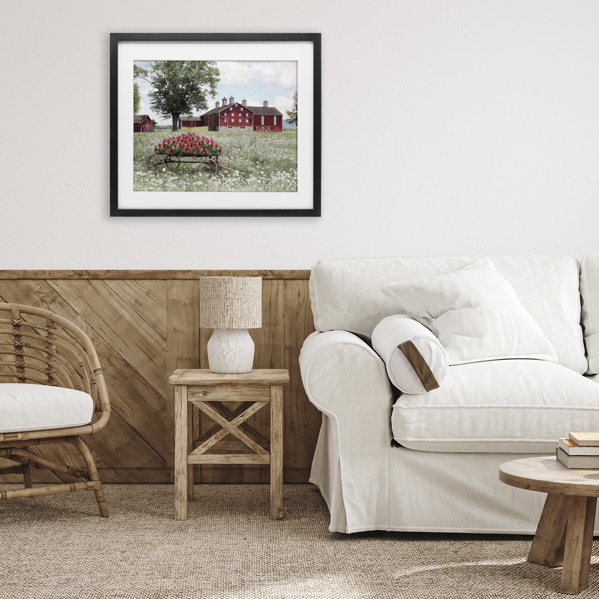 Stupell Industries Old Milton Farm Black Framed Print Under Glass, design by Lori Deiter