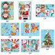 thumbnail image 2 of 6 Pegatina navideña para ventana, decoración de pared de muñeco de nieve y Papá Noel con dibujos animados, pegatinas estáticas de vidrio artesanal, decoración navideña para invier, 2 of 5
