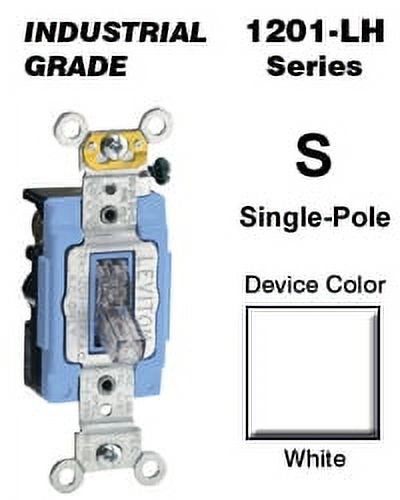 Leviton 1451-B Brown Toggle Light Switch - Single Pole 15A 120V AC (4-Pack)