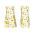 thumbnail image 7 of Wukai Gnomes Bees Print Women's Sleeveless Dress, Loose Fit Casual Dress for Women, Comfortable Sleeveless Summer Dress, 7 of 7