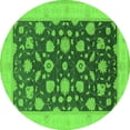thumbnail image 1 of Ahgly Company Indoor Round Oriental Green Industrial Area Rugs, 3' Round, 1 of 4