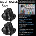 thumbnail image 2 of Conectores de cable múltiple aislados Saysurey de 2 puertos negros, 5 unidades, 2 of 7