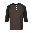 thumbnail image 2 of Men's Shirts 3/4 Sleeve Crewneck Henley Shirt Basic Coffee Tee Shirts with Button Men Shirts Casual, 2 of 6