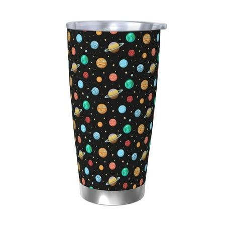 

Junzan Solar System Planets Space for 20oz Stainless Steel Insulated Car Cup with Spillproof Lid - Insulated Coffee Mug Thermal Cup-Without Straw