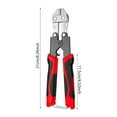 thumbnail image 5 of Yammee Compact 8Inch Wire Rope Cutter with Nonslip Grip Mini Bolt Cutter Chain Lock Scissors Pliers for Electricians Tool, 5 of 7