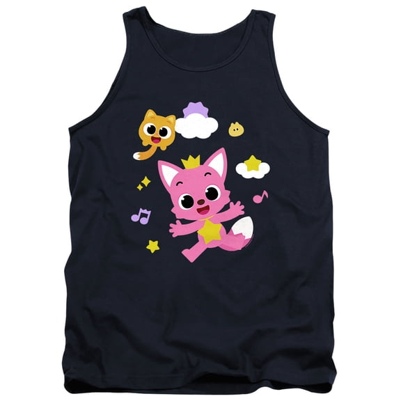 Pinkfong and Ninimo Clouds Unisex Adult Tank Top, Navy, Small