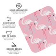 thumbnail image 4 of Pofeuu Pink Flamingo Print Leather Coasters Set of 6, Round Cups Mugs Mat Pad for Home Kitchen Heat Resistant Drink Coasters,Square, 4 of 7