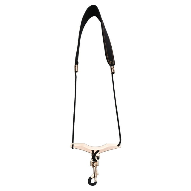 Adjustable Saxophone Neck Strap Soft Leather Padded Sax Strap with Metal Hook for Saxophones Clarinets